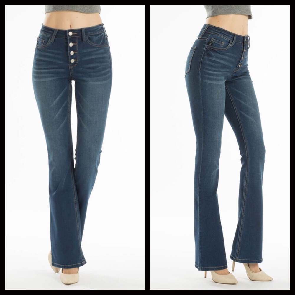 CLEARANCE-FIRM‼️5🌟Laura Button up Flares - Picture 7 of 7